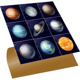 Resim Tink Kendinden Yapışkanlı Gezegenler Desenli Pvc Karo 30X30 cm 4'lü 0,36 M2 