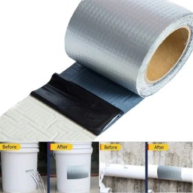 Resim Neler Geldi Neler 5 M x 10 cm Su Geçirmez Çatı Boru Tamir Bandı Alüminyum Folyo Yapıştırıcı Bant 