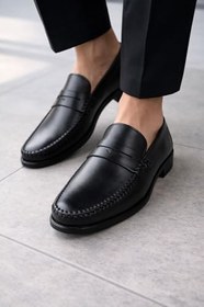 Resim Muggo VOGAYER Hakiki Deri Erkek Günlük Klasik Loafer Ayakkabı 