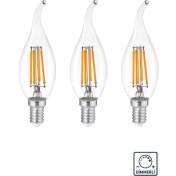 Resim 3 Adet Dekoratif Kıvrık Buji Gün Işığı E14 Duy 