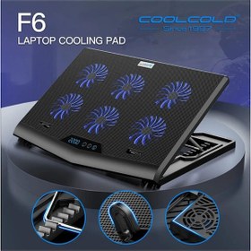 Resim Yükseklik Hız Ayarlı Notebook Soğutucu Led Ekran 6 Fanlı 4 Mod 