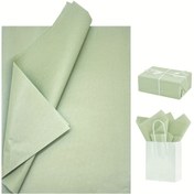 Resim Adaçayı Yeşili Paket Kağıdı, 100 Adet veya 50 Adet 50.8 x 35.56 cm veya 50 Adet 50.8 x 71.12 cm Hediye Torbası için Matcha Renkli İnce Paket Kağıdı, DIY El Sanatları Doğum Günü Düğün Tatil Çiçekleri için Toplu Hediyelik Ambalaj Kağıdı 