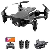 Resim Xindoker Kk8 Mini Katlanabilir Drone: 1080p Kamera, 360 Döndürme, Uzun Kullanim Süresi, İki Batarya, Siyah 