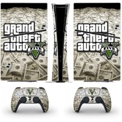 Resim cosy home gift Grand Theft Auto Playstation 5 Slim Disk Versiyon Sticker Kaplama Seti 