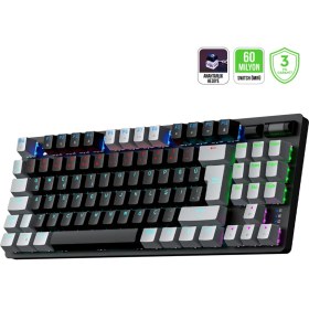 Resim Gamepower Eva 5 60M Mekanik Red Switch Türkçe Q 88 Tuş USB Gaming Klavye - 3 Yıl Garantili 