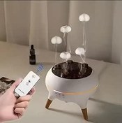 Resim PKKP Uçucu yağlar için aroma difüzörü, 250 ml denizanası hava nemlendirici, 7 renkli LED ışık, uzaktan kumanda, 4/8 saat zamanlama, 2 mod, denizanası sis halkalı difüzör nemlendirici (beyaz) 
