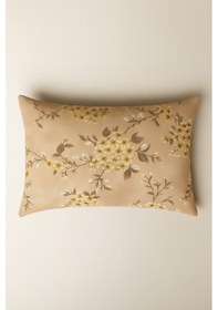 Resim Mirna 2 Li Kahve Desenli Pamuklu Kumaş Fermuarlı Yastık Kılıfı Diğer 