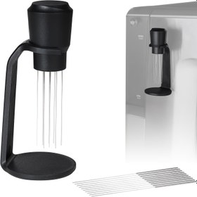Resim Güçlü Manyetikli Yükseltilmiş WDT Aracı, Breville Barista Konsantre Kahve Makinesi için Uygun, Yedek İğne ile, Konsantre Kahve Dağıtıcı Aracı Konsantre Kahve Aksesuarları Kahve Dağıtıcı İğne Dağıtıcı 