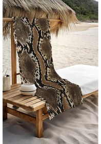 Resim Dijital Baskı Plaj Deniz Havlusu Yılan Derisi Desenli Peştamal Hvl0191 Renkli 