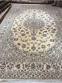 Resim RD RAMAZAN DAĞ EL HALI SANATI El Dokuma İran Nain Halısı Pamuk Saçak Üzerine Kork Yününden Dokunmuştur Ebatı 