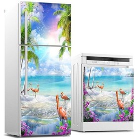 Resim Buzdolabı Ve Bulaşık Makinası Beyaz Eşya Sticker Kaplama Sahil Fl 