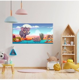 Resim Dostların Su Banyosu Kanvas Tablo 