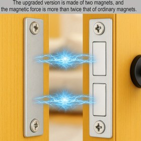 Resim 16 adet Uzun Manyetik Kapı Emme Seti: Ultra-İnce Dolap Kapı Emme, Manyetik Dolap Kapı Emme, Çift Manyetik Dolap Kapı Emme, Manyetik Şerit Dolap Kapı Emme, Gardırop Dolap Kapı Kapanması için Kullanılır, 2 Kurulum Yöntemi, Basit Taşınabilir Donanım (Gümüş), Manyetik Kapı Kilidi, Manyetik Kilid, Manyetik Kapı Tutucu, Kapı Durdurucu, Kapı Tutucu, Kapı Manyetik 