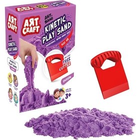 Resim Art Sand Aksesuarlı Mor Oyun Kumu 500 Gr. - Kinetik Kum Seti - Natural Kum - Doğal Kum Çok Renkli 