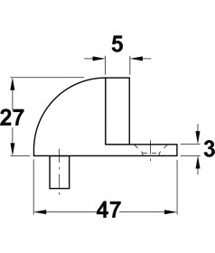 Resim Hafele Kapı Stoperi Zemine Vidalı Pirinç Parlak 4'lü 