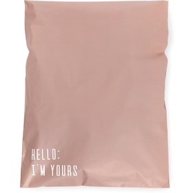 Resim Renkli Kargo Poşeti Plastik (Cepsiz) - Metalik Pembe - 48x55 cm - 50 Adet 
