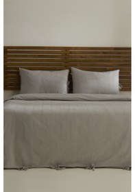 Resim Karaca Home Carmine %100 Pamuk Çift Kişilik Nevresim Takımı Gri Gri 