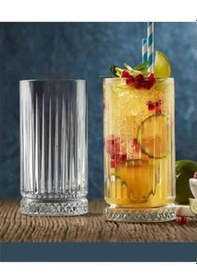 Resim Paşabahçe 520445 Elysia Long Drink 4lü Su Meşrubat Bardağı 365 cc 