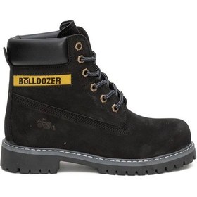 Resim Bulldozer Hakiki Deri Nubuk Siyah Kadın Bot & Bootie 240602 Siyah 