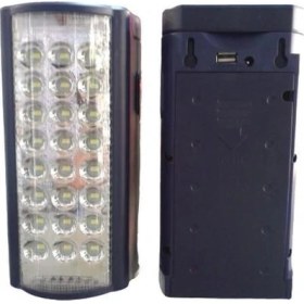 Resim Fujita 2606L USB Şarj Çıkışlı 24 LED 80 Saat Akülü Şarjlı Işıldak 