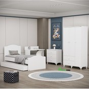 Resim Garaj Home Yaren 3 Kapaklı Genç Odası Takımı - Beyaz Diğer 