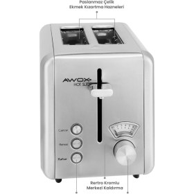 Resim Awox Hot Slice Ekmek Kızartma Makinesi 