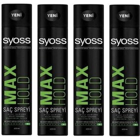 Resim Syoss Max Hold No 5 Mega Güçlü Tutuş Saç Spreyi 400 ml 4 Adet 