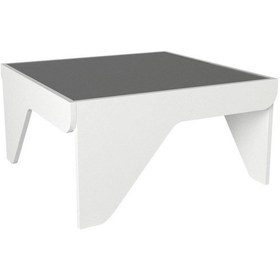 Resim Dekorister Mezzo Camlı Orta Sehpa Beyaz 