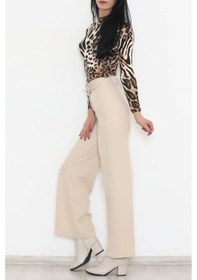 Resim Bensu Store - Kemerli Palazzo Pantolon Bej - 24194.683. 001 