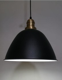 Resim Riolight Retro Siyah Içi Beyaz Tekli Metal Sarkıt Çap: 28Cm (538289594) 