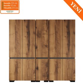 Resim Floransa 10 Kapılı Flr10-a2ar Ceviz- Antrasit Gardırop -çok Amaçlı Dolap -yüklük Ceviz - Antrasit 