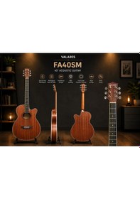 Resim Valares Fa40mg / Fa40sm 40 Akustik Gitar Maun & Ladin Gövde Mat Yüzey Kaliteli Teller Orta Seviye Natural 