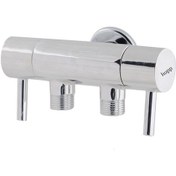 Resim Kupp Çift Çıkışlı Taharet Musluğu Banyo Ara Musluk Gri 