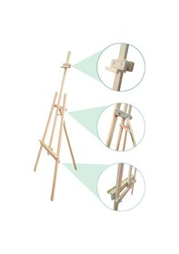 Resim Magic Art Stüdyo Tipi Kayın Şövale 175 Cm 