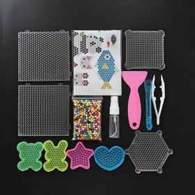 Resim 1 Adet/2 Adet/4 Adet Su Sis Boncuk Şablon Tepsisi Takı Yapım Seti 3 Sayfa Darwings 500 Parça/Paket Karışık Renkler Su Tutkal Boncuğu DIY Takı Malzemesi 