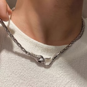 Resim Basit Hip-Hop Moda Tasarımı Duygusu Niche Cinsiyetsiz Kırmızı Yılan Klavikula Zinciri Kolye A41 
