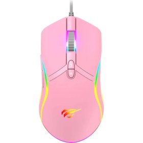 Resim Havit Gamenote MS1026 Rgb Uyumlu Pembe Gaming Oyuncu Mouse 6400DPI 