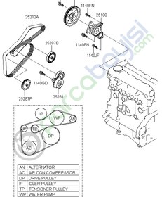 Resim V Kayışı Kia Rio-Ceed-Venga Orijinal | 252122A600 