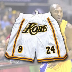 Resim Lakers Kobe Bryant Basketball Şort - Beyaz / M 