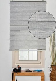 Resim Beyazıt Tekstil Gri Bambu Zebra Stor Perde Gri 180 x 200 byzt437 