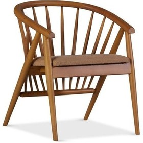 Resim Helsa İskandinav Ahşap Sandalye Ceviz - Krem 