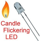 Resim 10 Adet 5Mm Kristal Mum Led Titrek Sarı Led Canle Light 