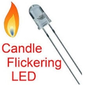 Resim 10 Adet 5Mm Kristal Mum Led Titrek Sarı Led Canle Light 