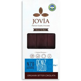 Resim JOVIA Organik Çikolata-%70 Bitter Deniz Tuzlu 85g 