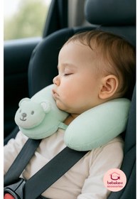 Resim Bebekevi Bebek Boyun Koruyucu Seyahat Oto Yastığı- Araba & Puset & Uçak İçin Boyun Yastığı Yeşil 