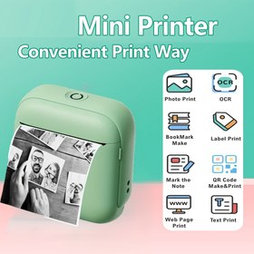 Resim Kompakt Kablosuz Mini Yazıcı iPhone ve Android için, Taşınabilir Kablosuz Termal Yazıcı Fotoğraflar, Etiketler ve Notlar İçin, Noel, Cadılar Bayramı, Şükran Günü Gibi Tatillerde Mükemmel Hediye 