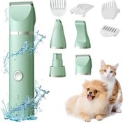 Resim Sessiz Şarj Edilebilir Elektrikli Evcil Hayvan Tıraş Makinesi 4'ü 1 Arada B 