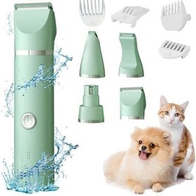 Resim Sessiz Şarj Edilebilir Elektrikli Evcil Hayvan Tıraş Makinesi 4'ü 1 Arada B 