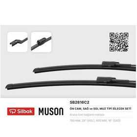 Resim Sılbak Silecek Süpürgesi 600 400 Caddy Sb 09/20 Ford Tourneo Connect 02-22 IS00-SILBAK SB2816C2 