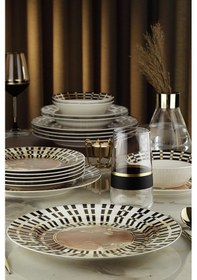 Resim Kütahya Porselen Bone Kalipso 24 Parça 6 Kişilik Yemek Takımı 124 